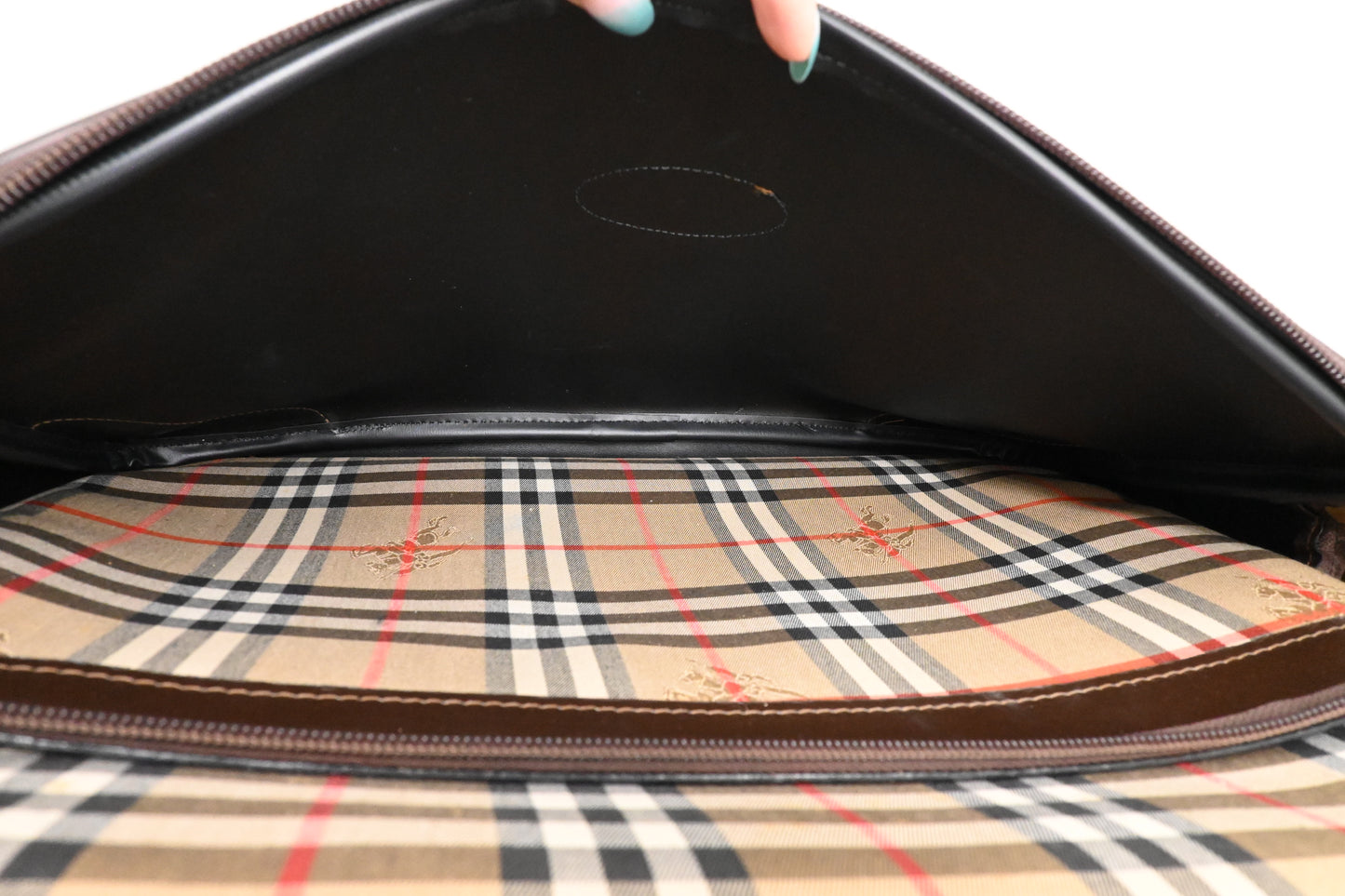 Burberry Travel Bag in Checked Canvas