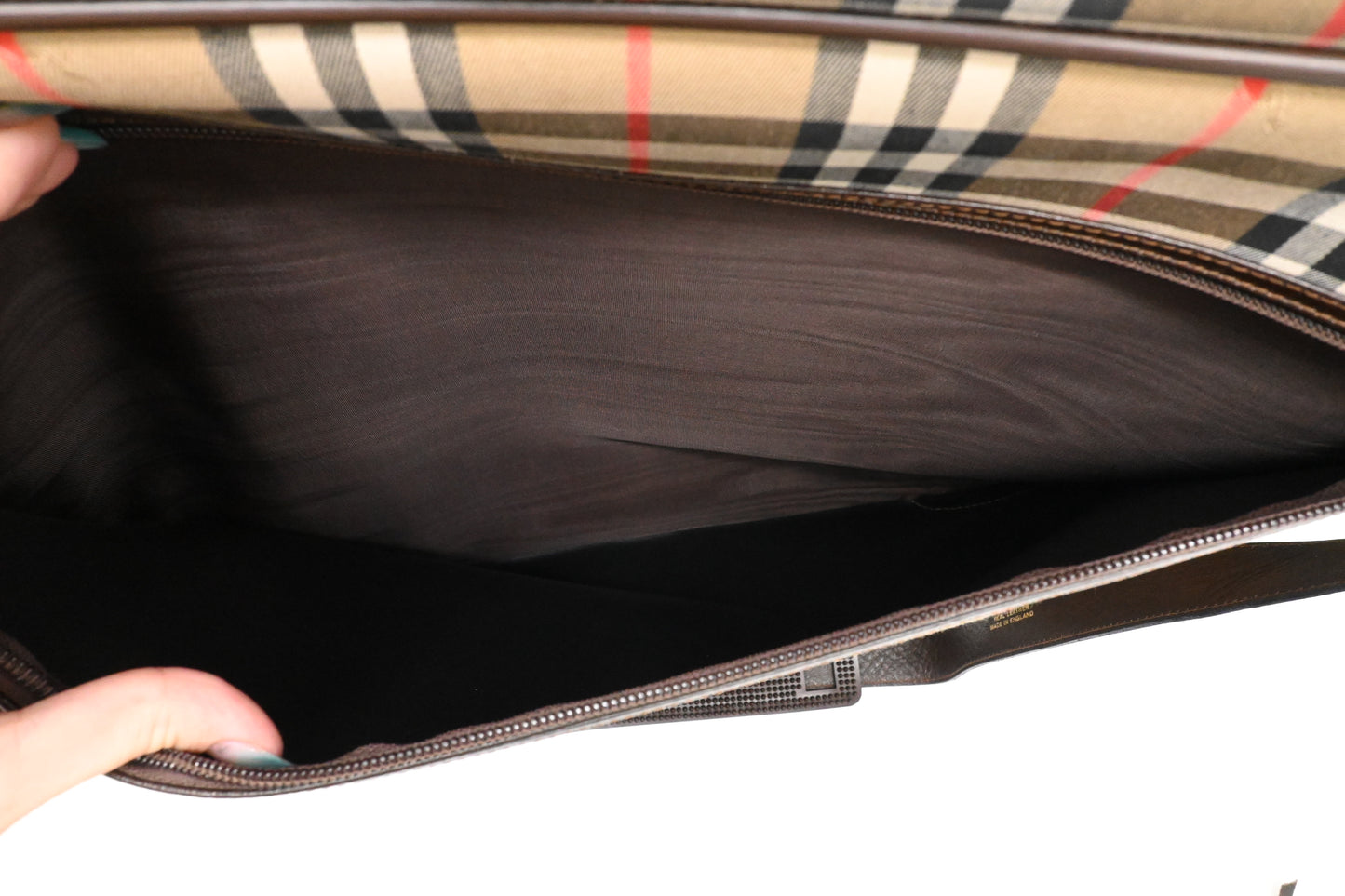 Burberry Travel Bag in Checked Canvas