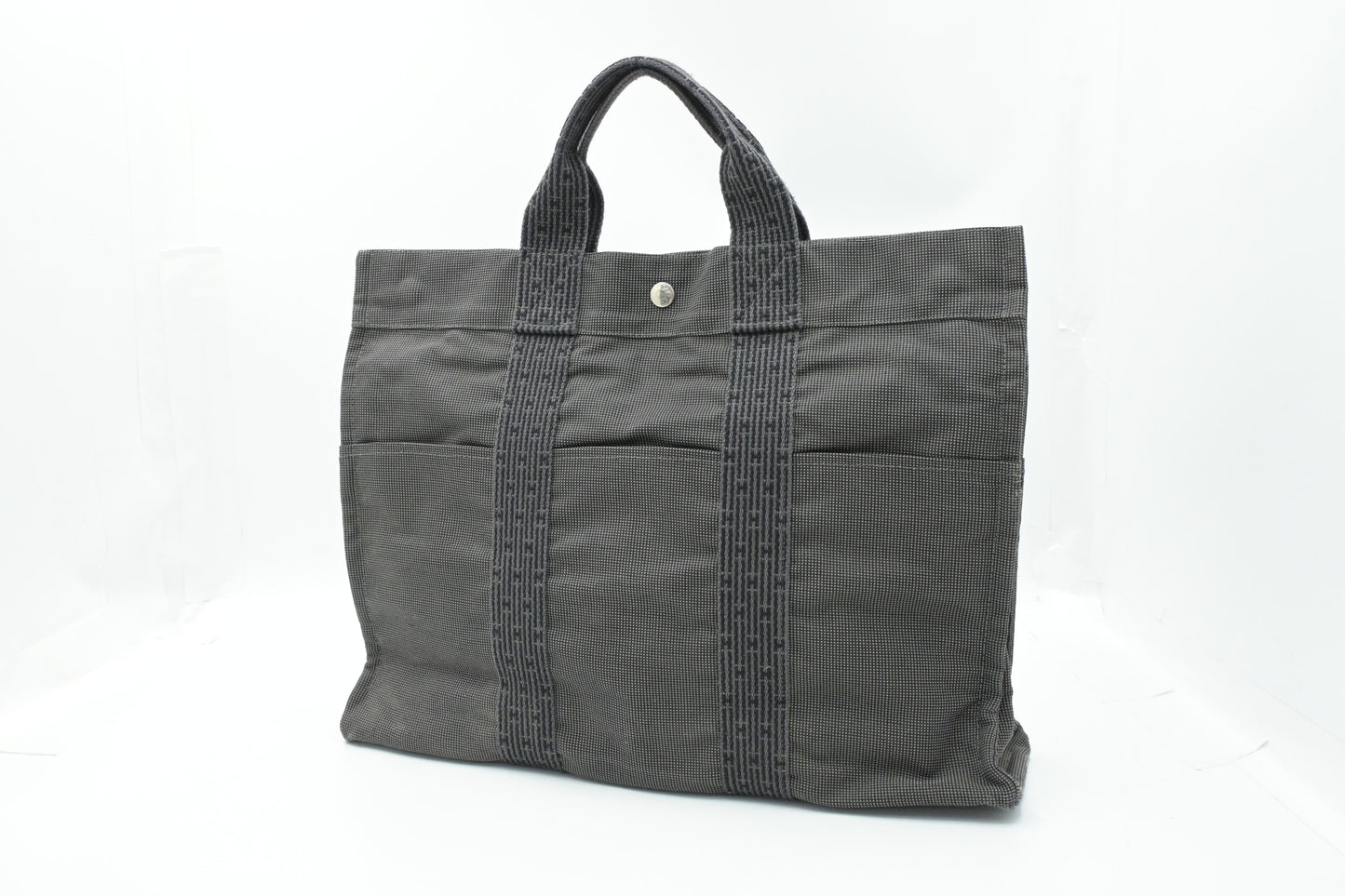 Hermes Herline Fourre-Tout in Grey Canvas