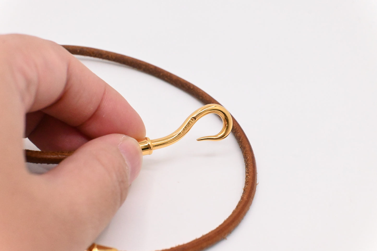 Hermes Jumbo Bracelet in Brown Leather