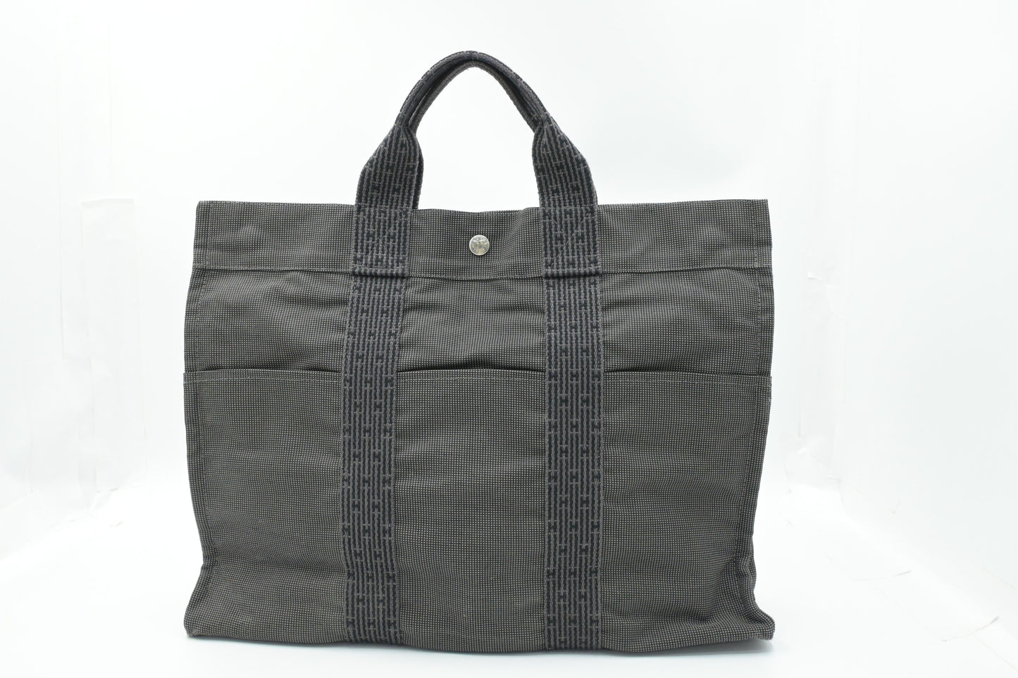 Hermes Herline Fourre-Tout in Grey Canvas