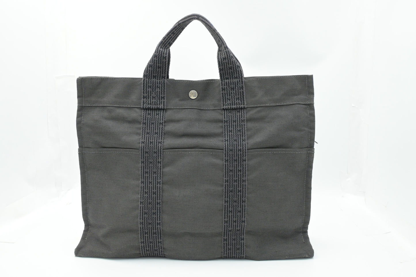 Hermes Herline Fourre-Tout in Grey Canvas