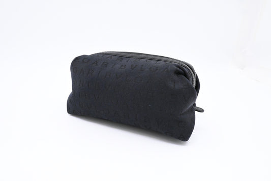 Bvlgari Cosmetics Pouch in Black Canvas