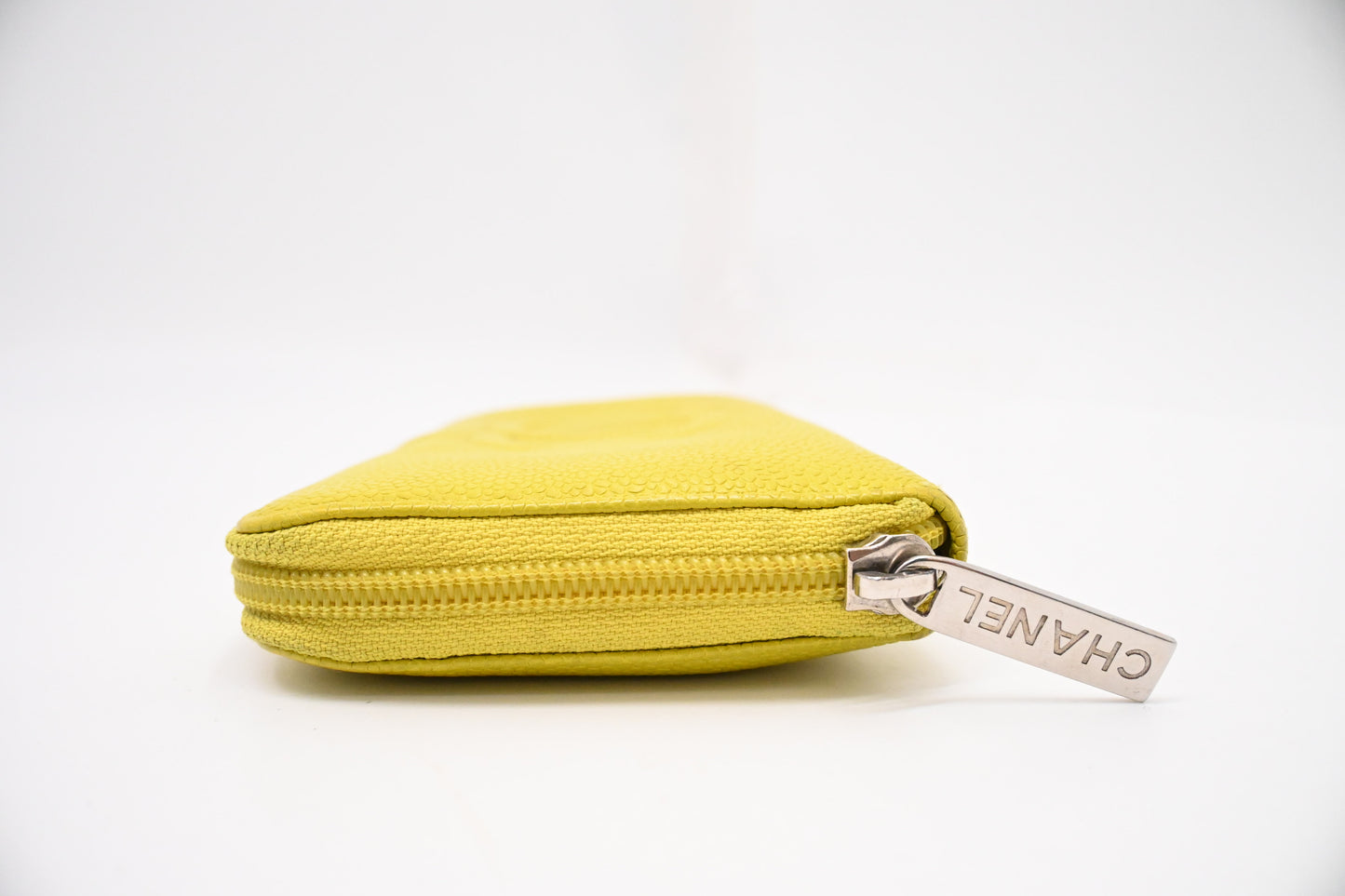 Chanel Long Zippy Wallet in Yellow Caviar Leather
