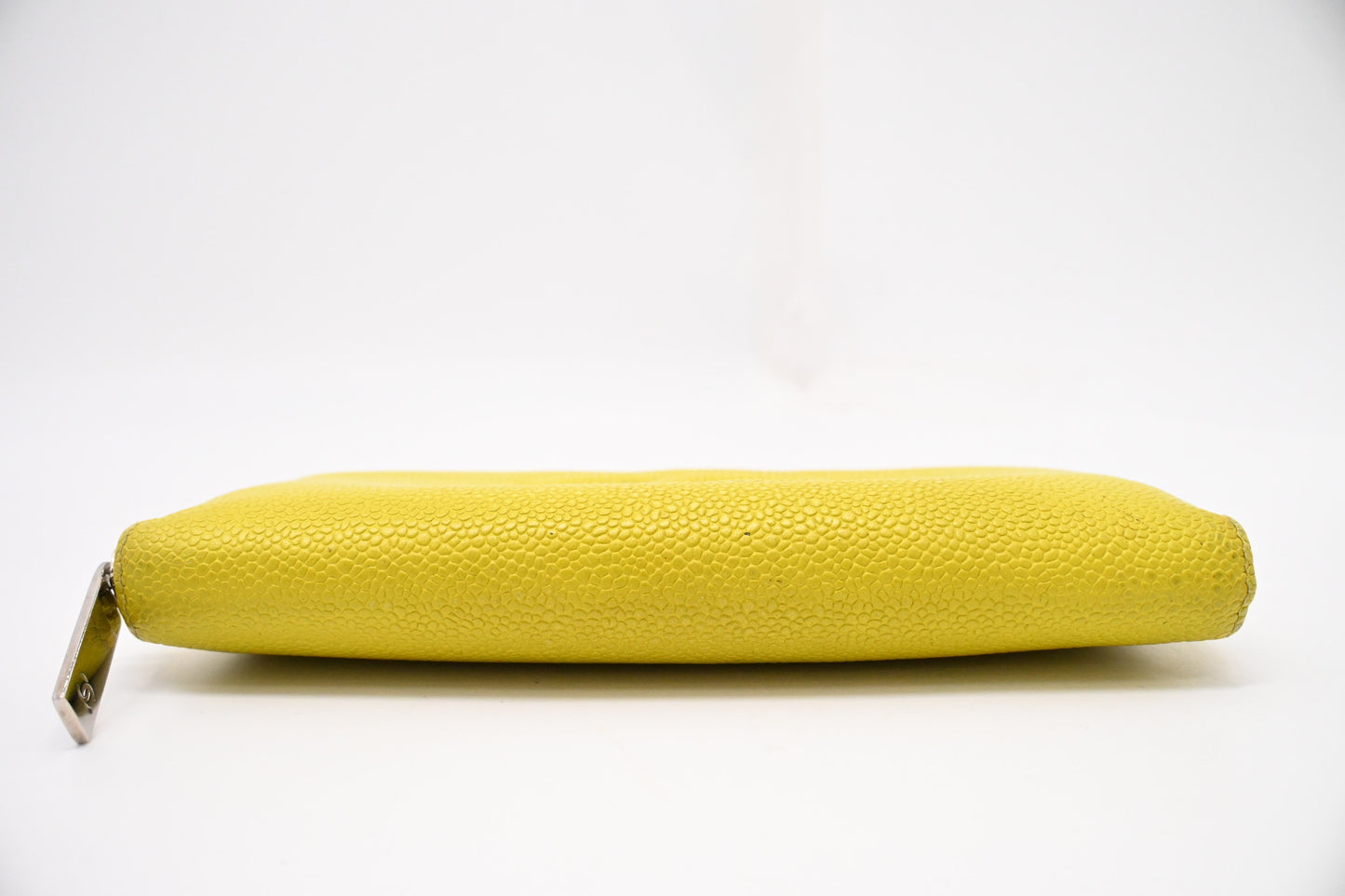 Chanel Long Zippy Wallet in Yellow Caviar Leather