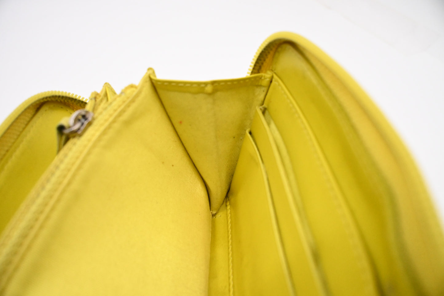 Chanel Long Zippy Wallet in Yellow Caviar Leather