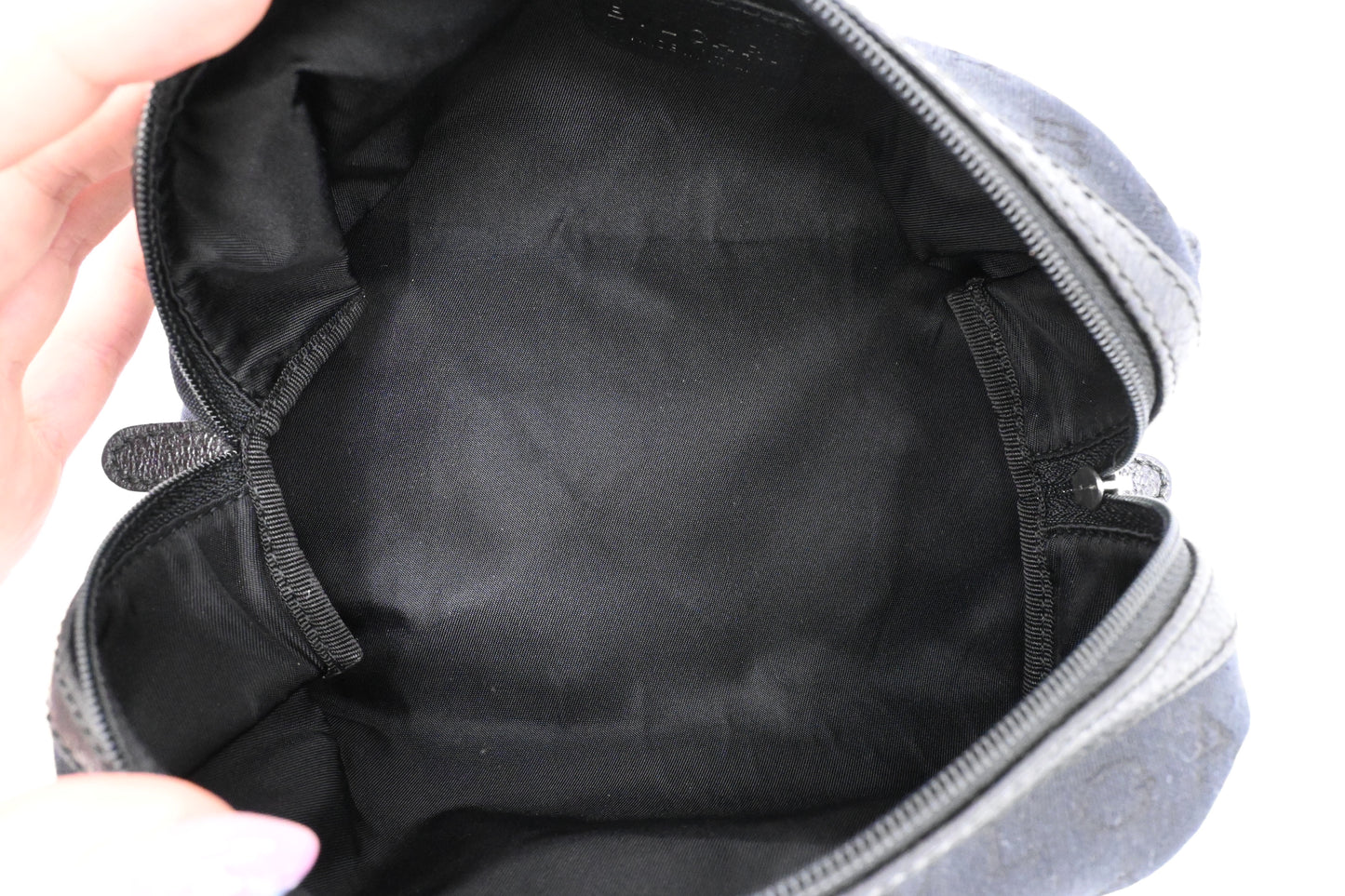 Bvlgari Cosmetics Pouch in Black Canvas