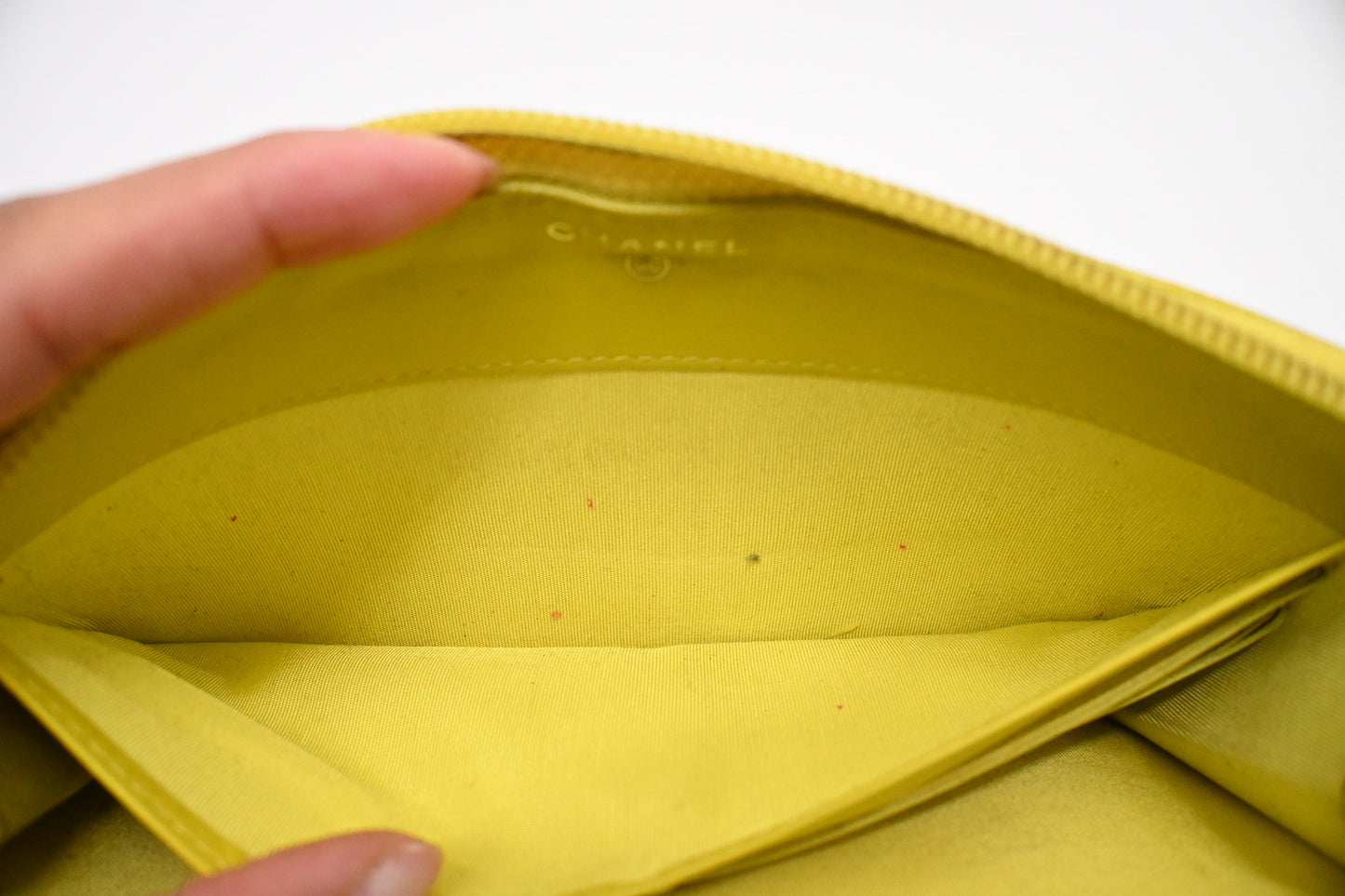 Chanel Long Zippy Wallet in Yellow Caviar Leather