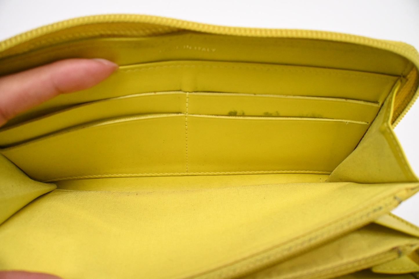 Chanel Long Zippy Wallet in Yellow Caviar Leather