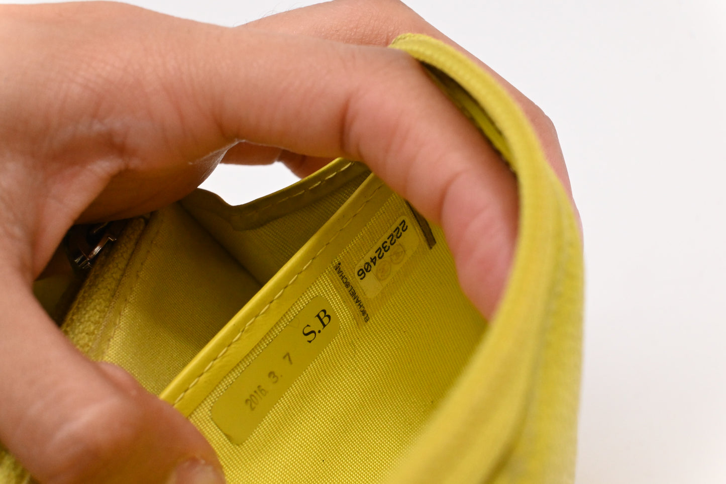 Chanel Long Zippy Wallet in Yellow Caviar Leather