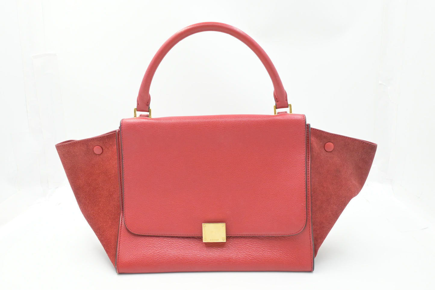 Celine Trapeze in Red Leather
