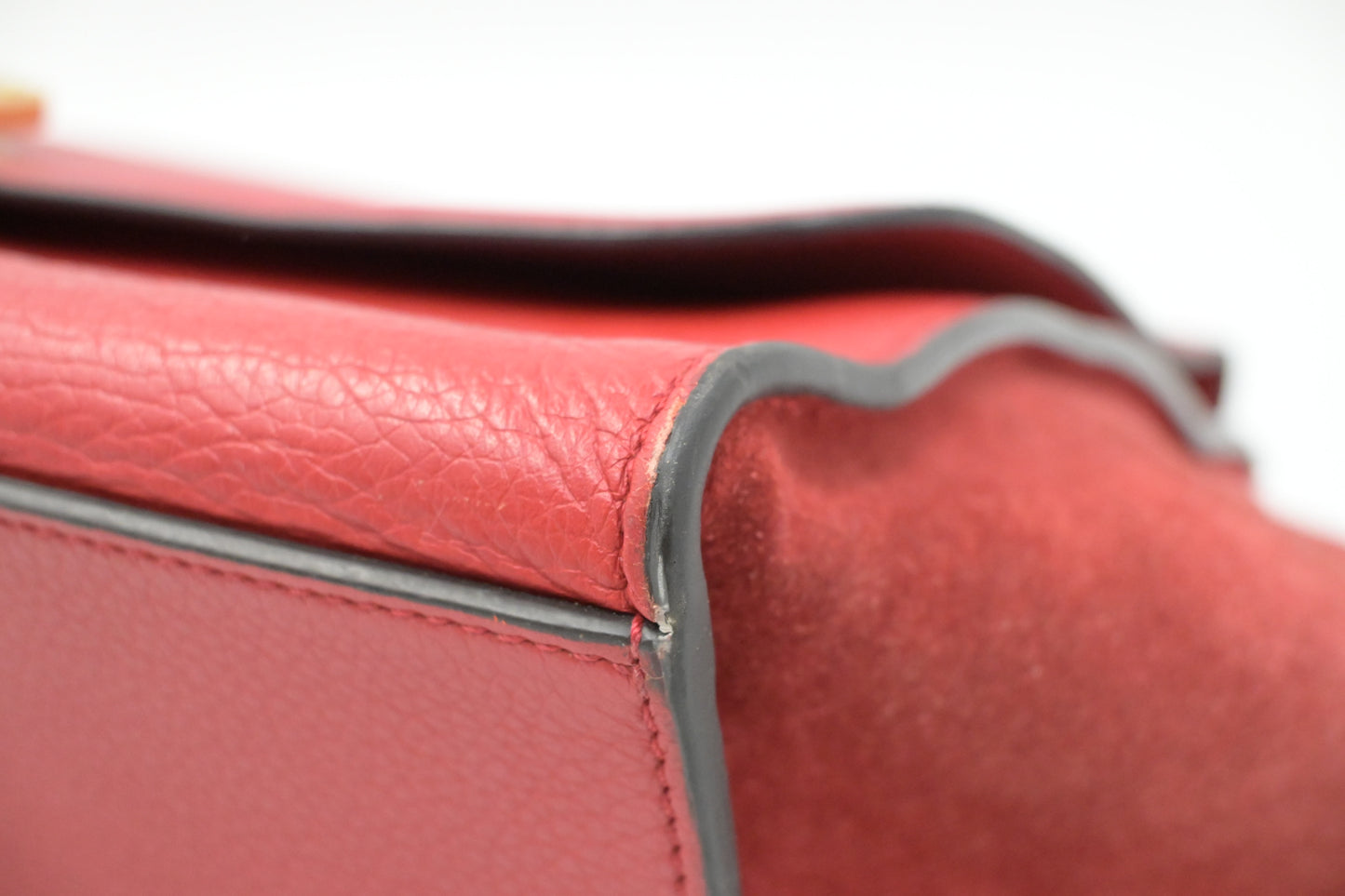 Celine Trapeze in Red Leather