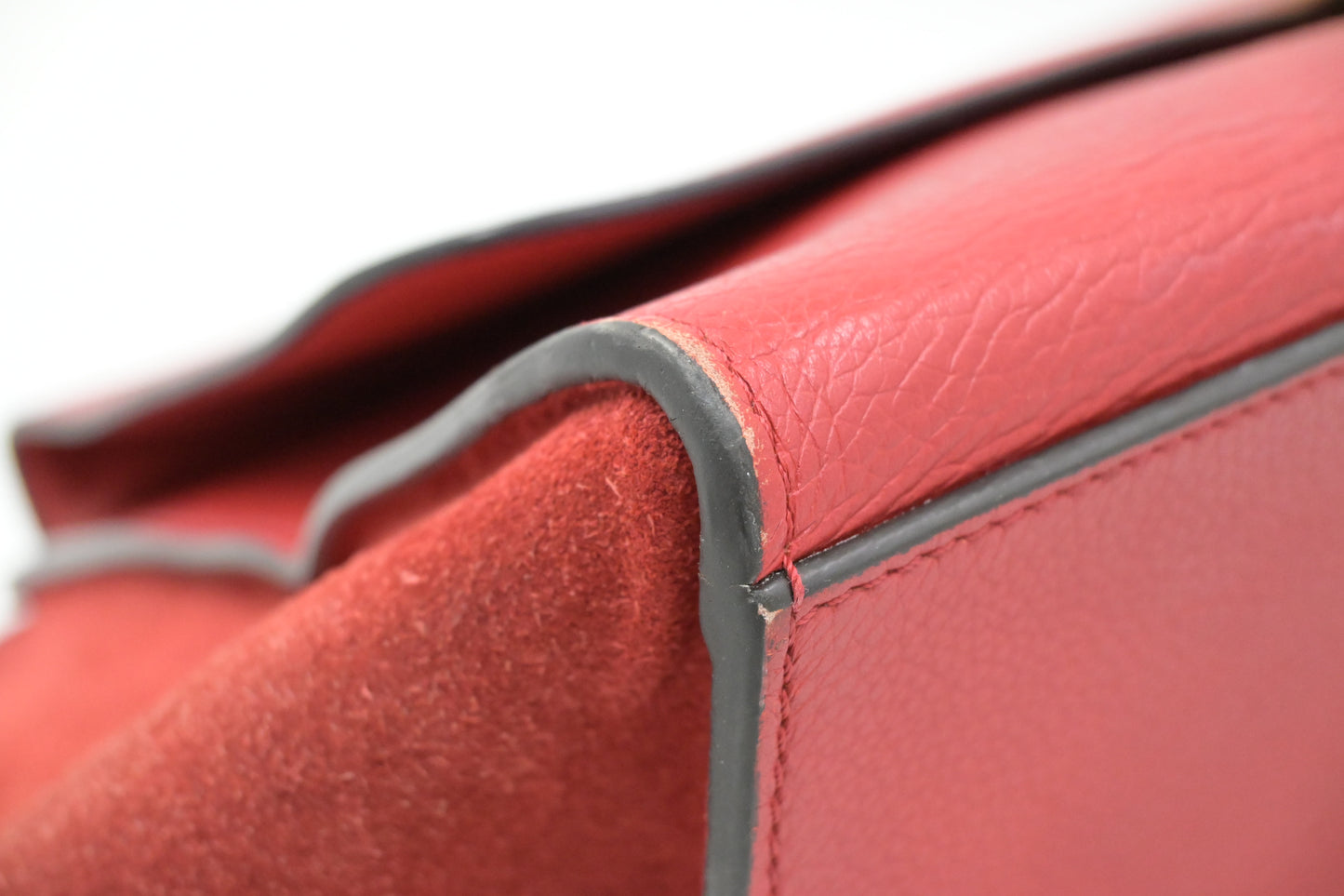 Celine Trapeze in Red Leather