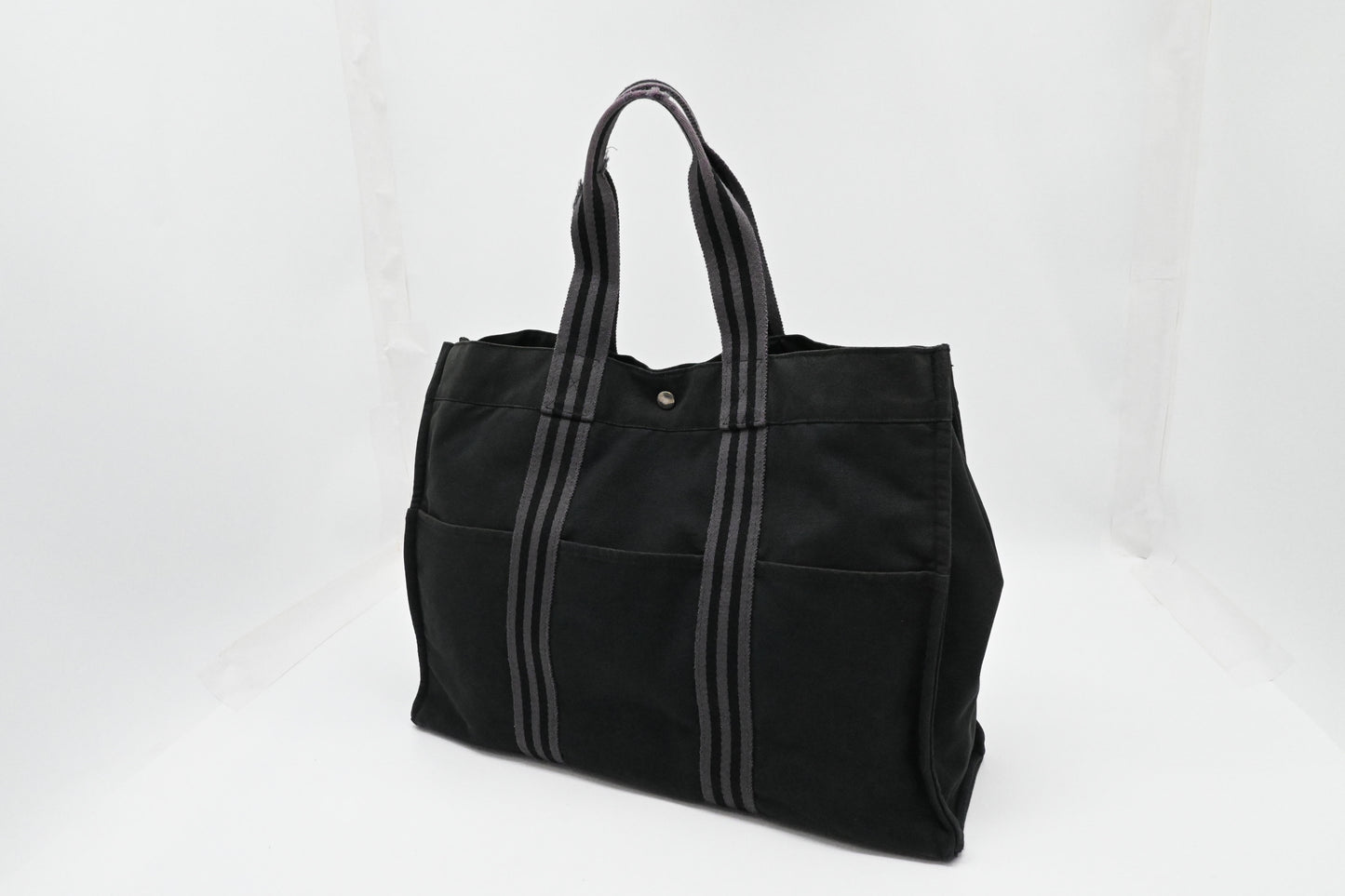 Hermes Fourre-Tout GM in Black Canvas