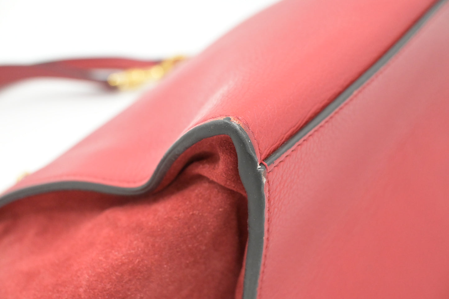 Celine Trapeze in Red Leather