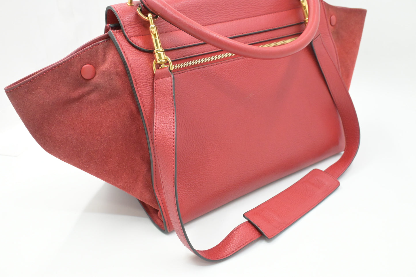 Celine Trapeze in Red Leather