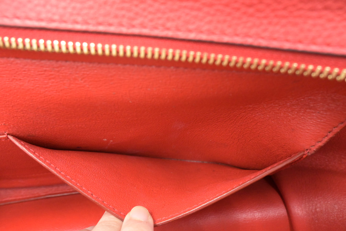 Celine Trapeze in Red Leather