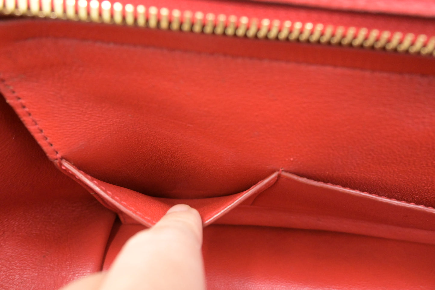 Celine Trapeze in Red Leather