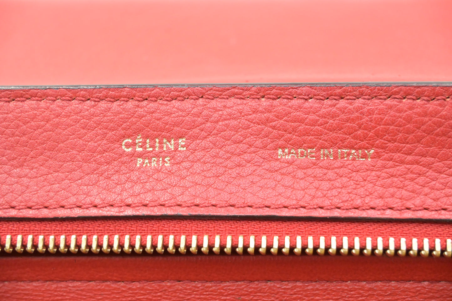 Celine Trapeze in Red Leather