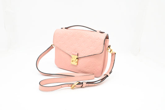 Louis Vuitton Pochette Métis in Pink Empreinte Leather