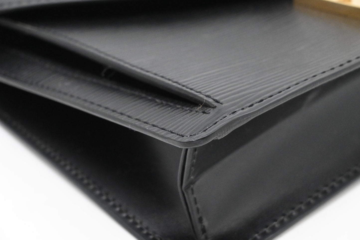Louis Vuitton Sellier Dragonne in Black Epi Leather