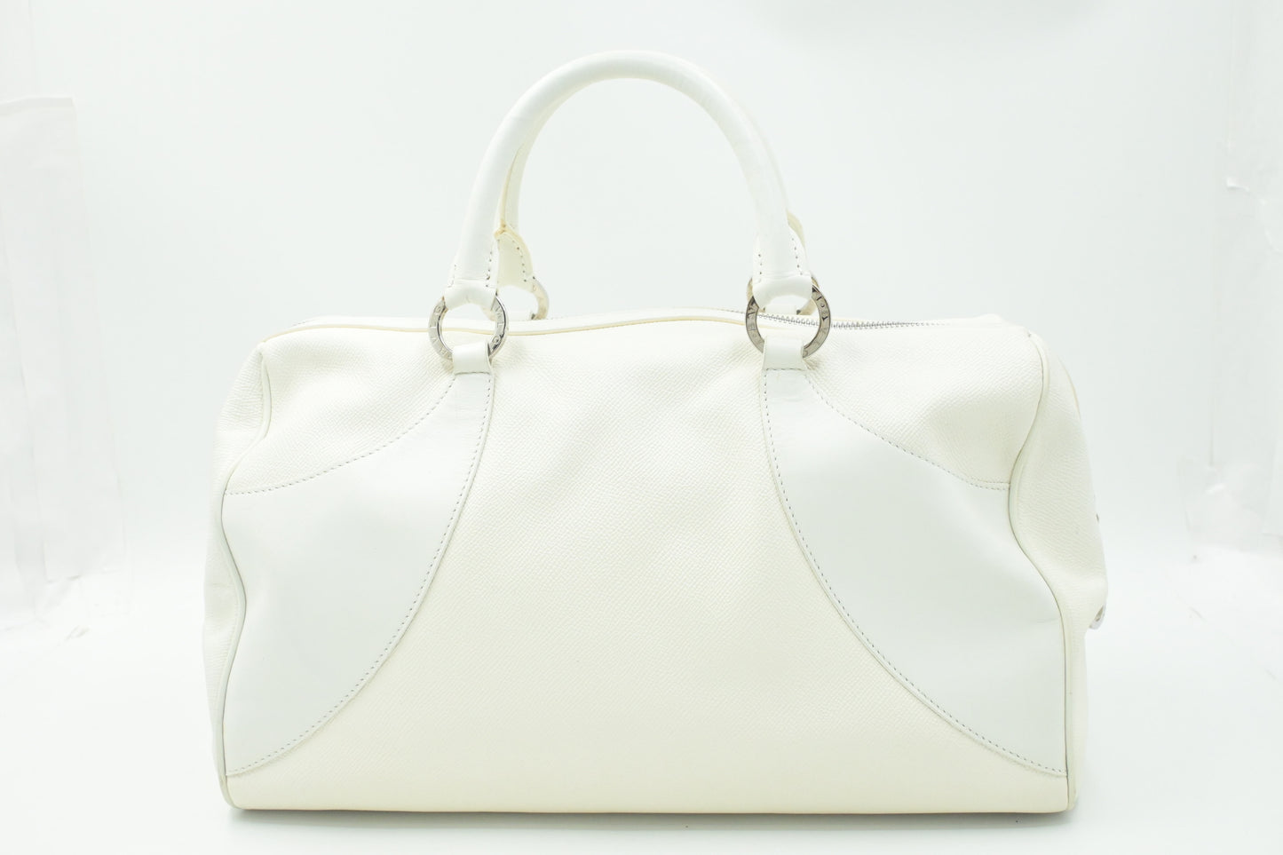 Bvlgari Boston Bag in White Leather