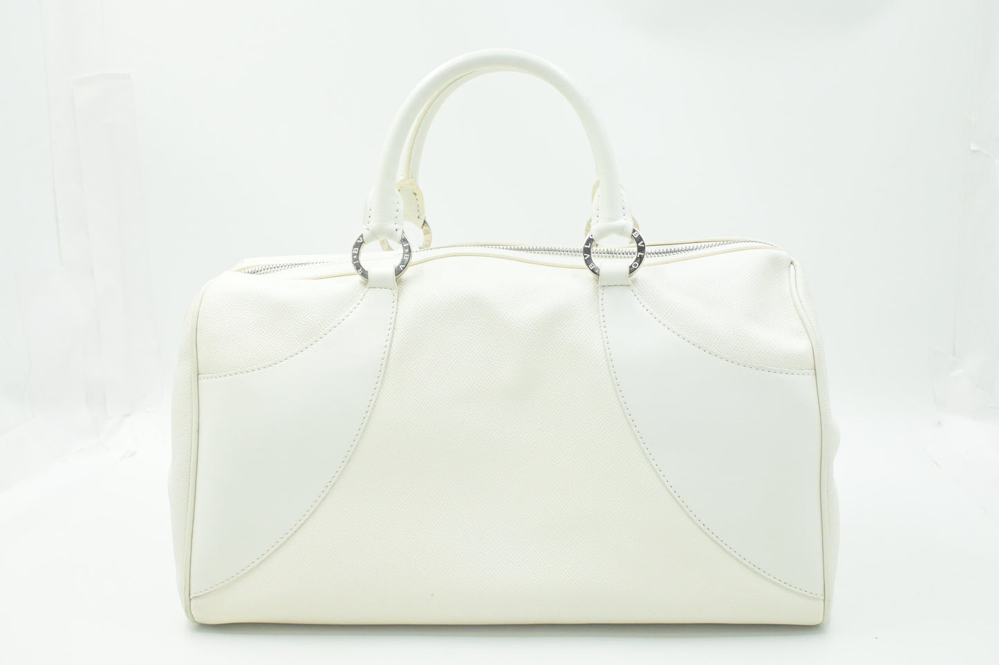 Bvlgari Boston Bag in White Leather