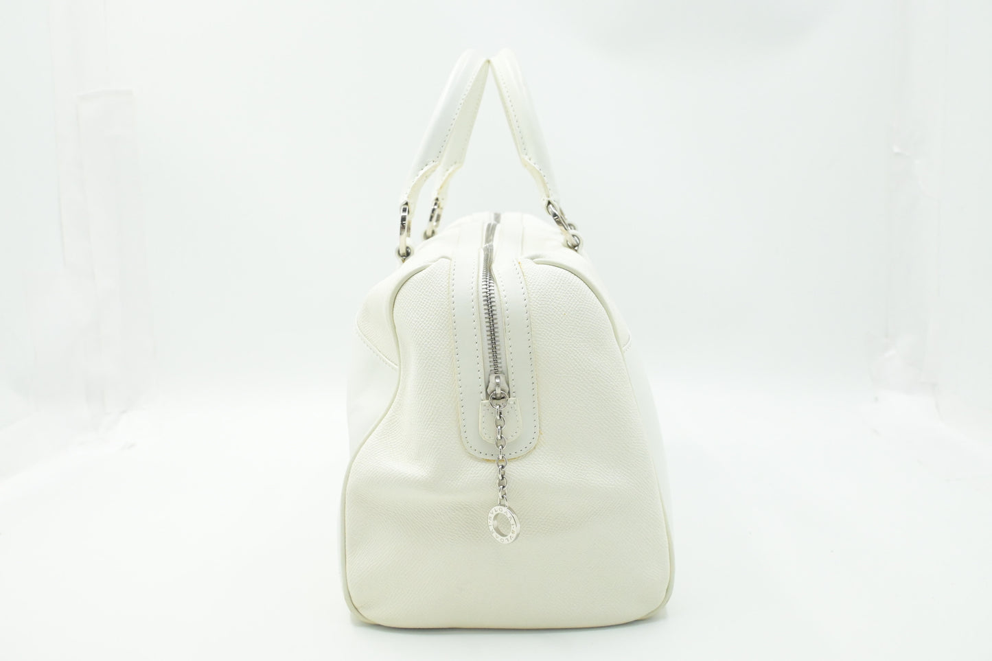 Bvlgari Boston Bag in White Leather