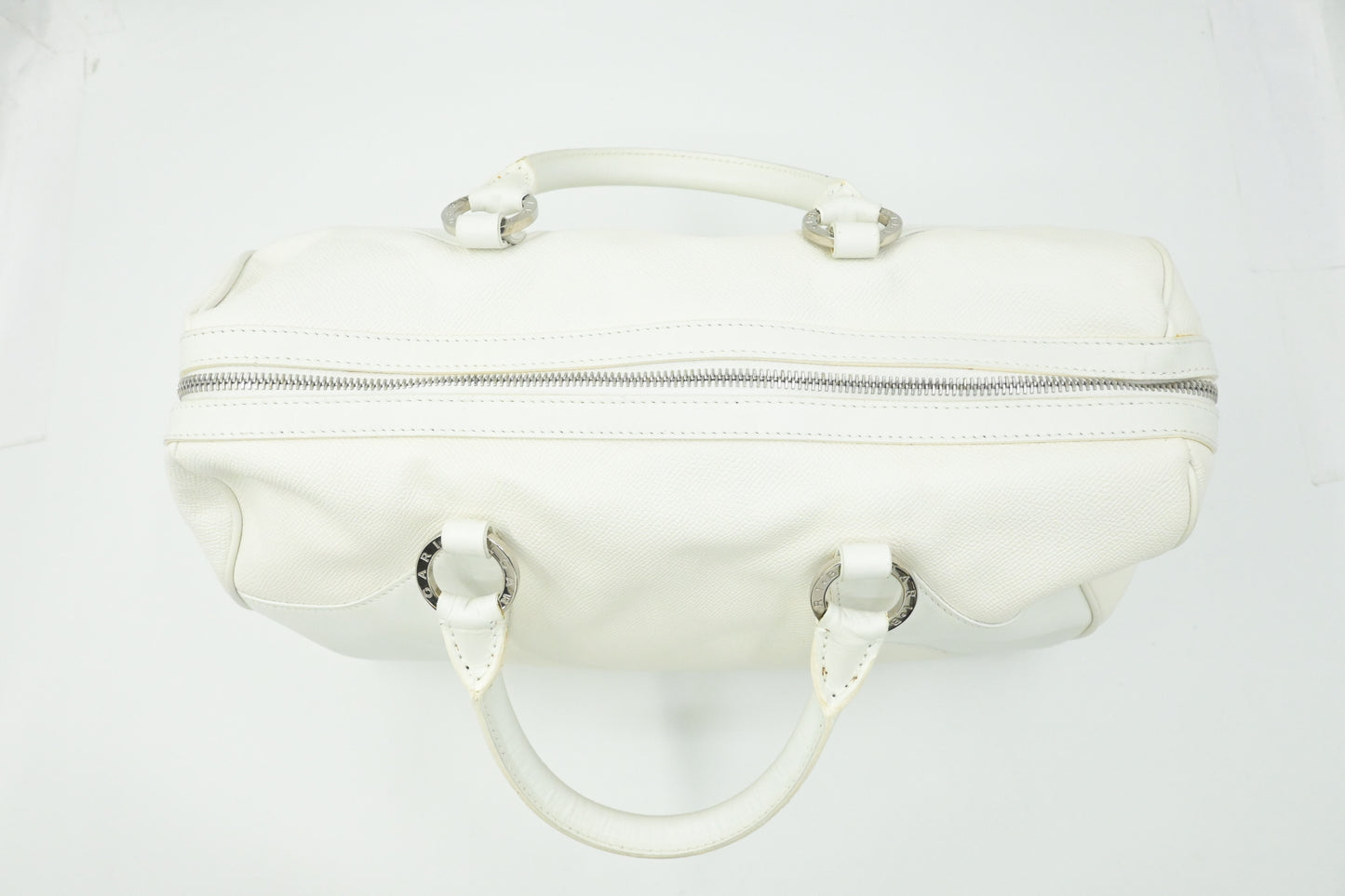 Bvlgari Boston Bag in White Leather