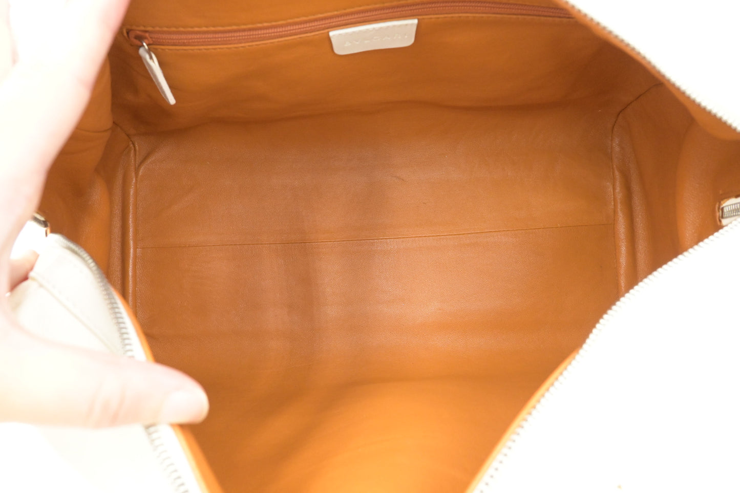 Bvlgari Boston Bag in White Leather