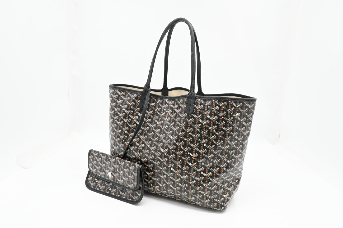 Goyard Saint Louis PM in Black Goyardine Canvas