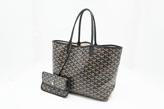 Goyard Saint Louis PM in Black Goyardine Canvas
