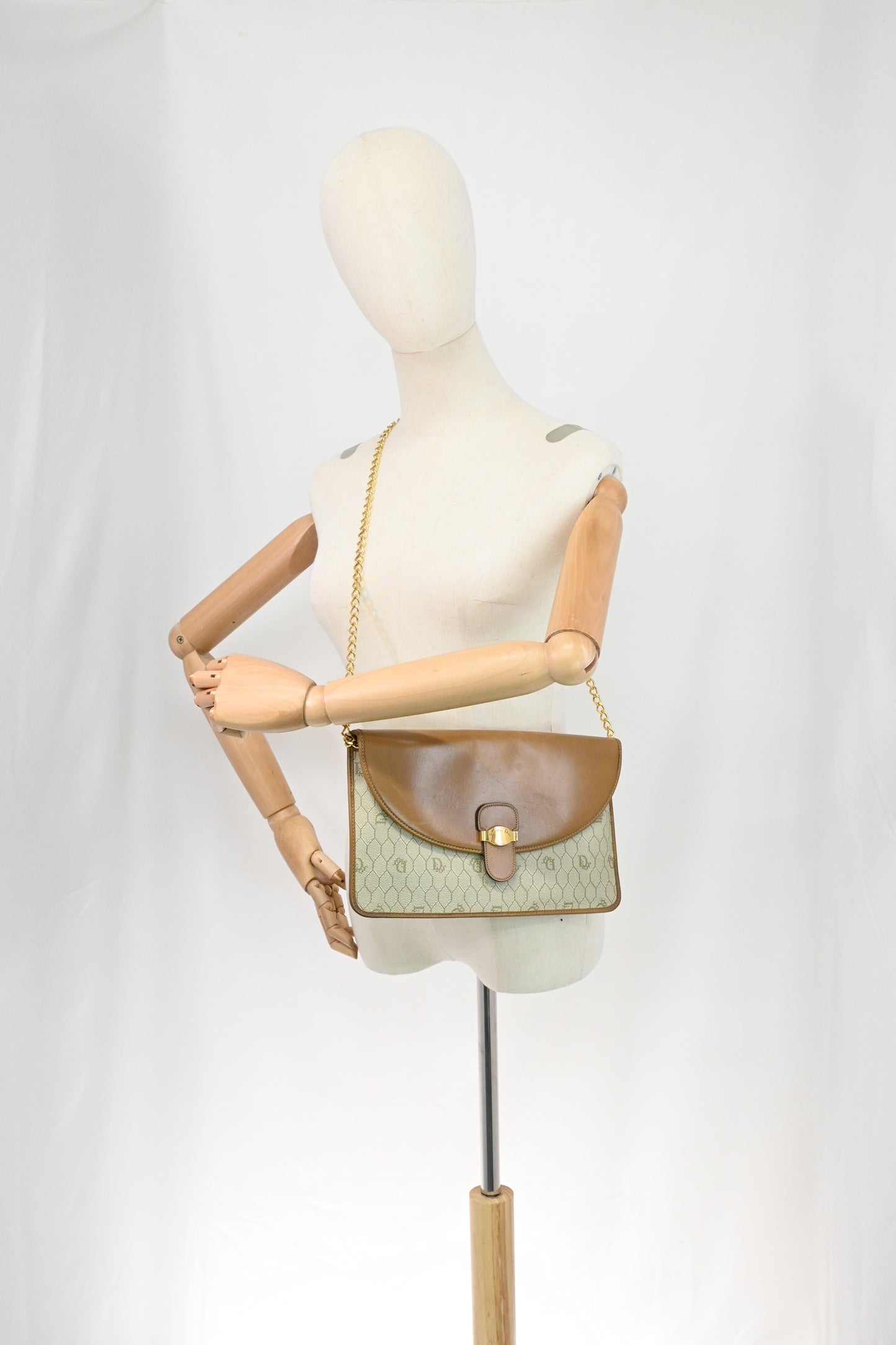 Dior Shoulder Bag in Beige Honeycomb Canvas