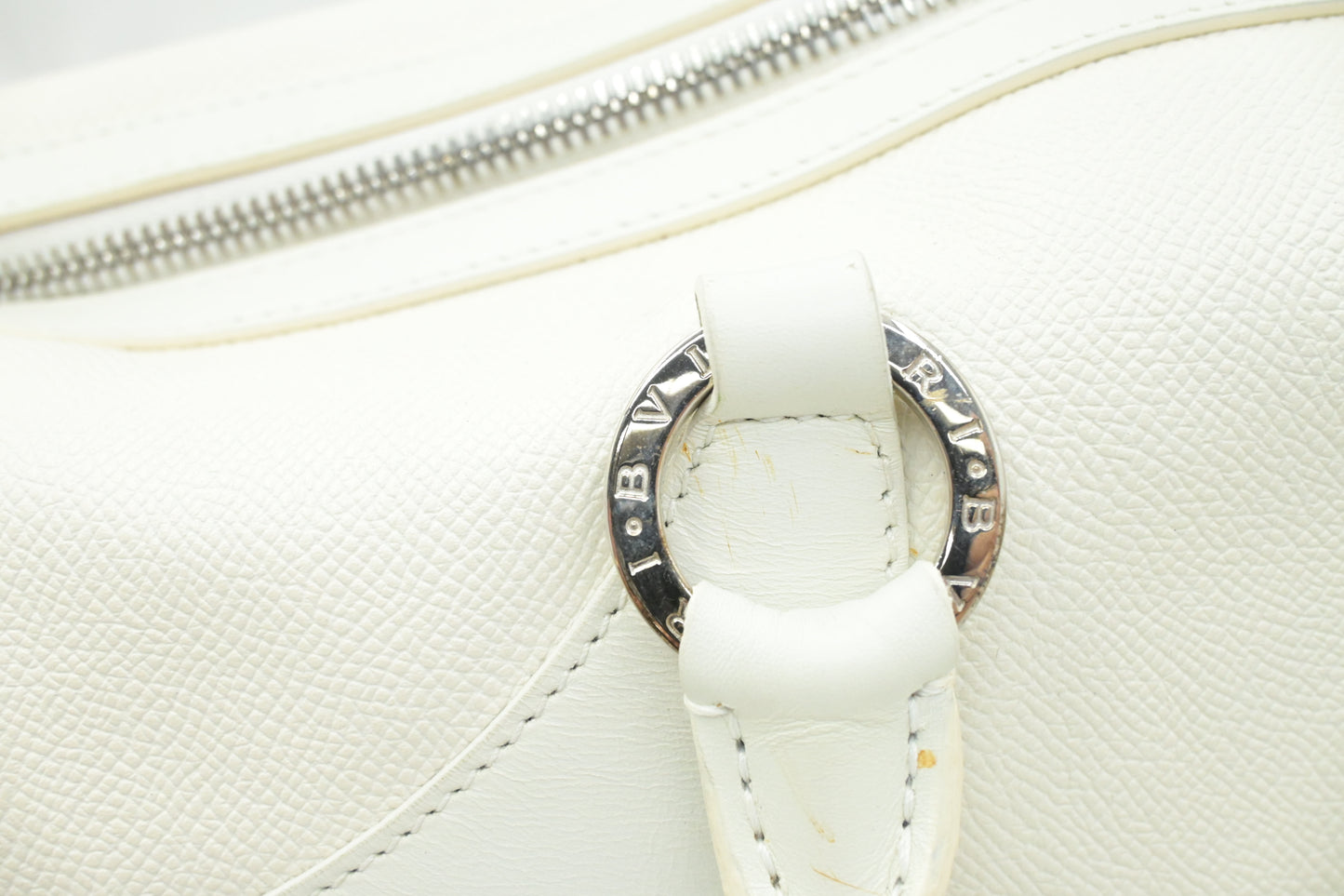 Bvlgari Boston Bag in White Leather