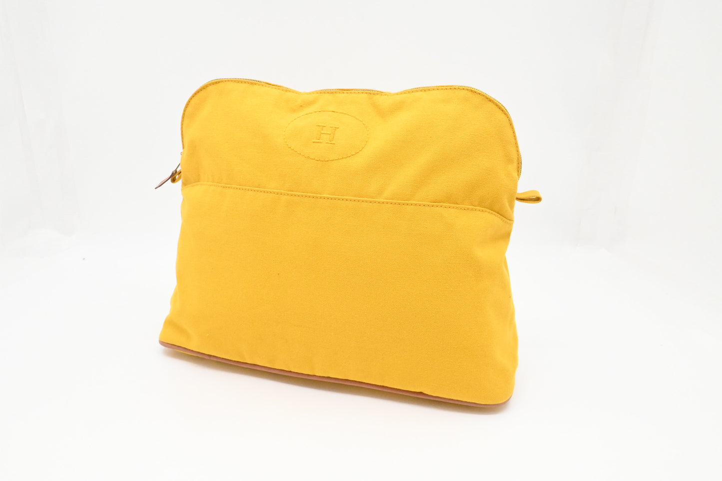 Hermes Bolide Pouch 35 in Yellow Canvas