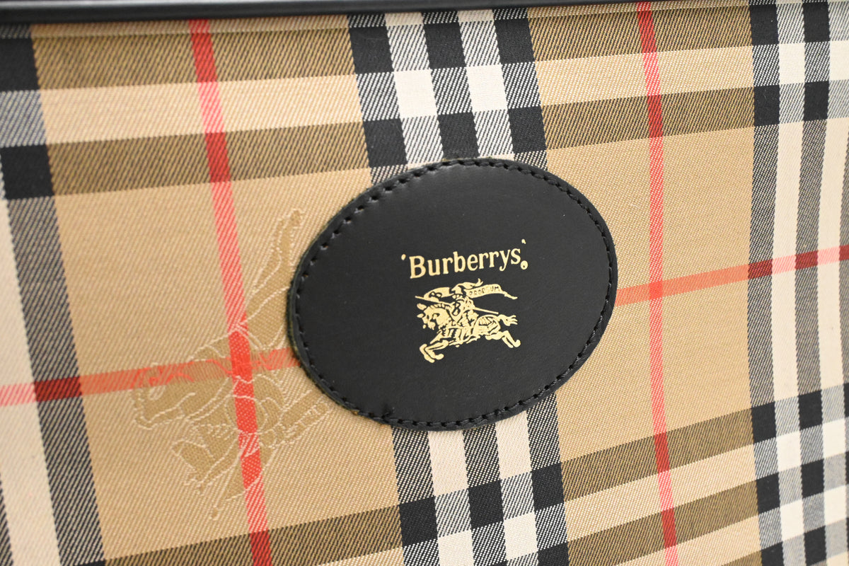 Burberry Garment Bag in Checked Canvas