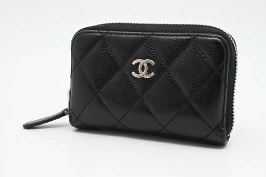Chanel Compact Zippy in Black Caviar Leather