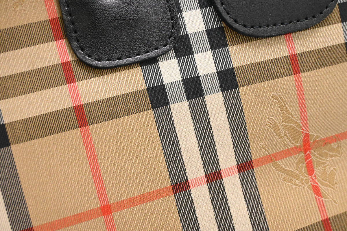 Burberry Garment Bag in Checked Canvas