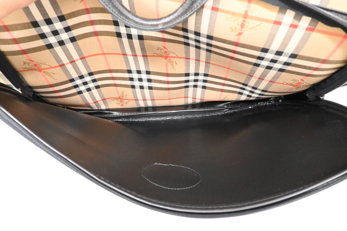 Burberry Garment Bag in Checked Canvas