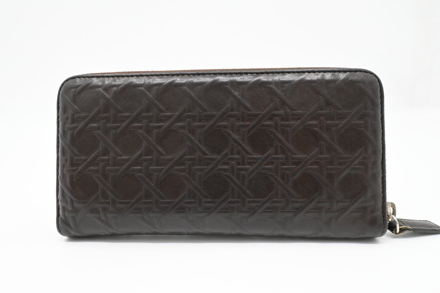 Dior Long Zippy Wallet in Brown Leather