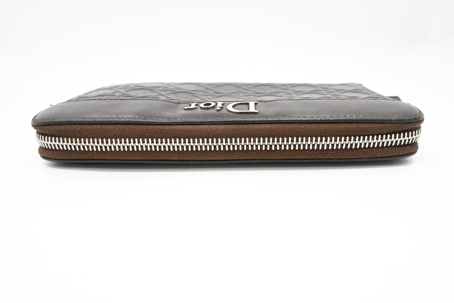 Dior Long Zippy Wallet in Brown Leather