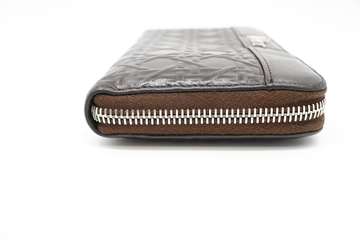 Dior Long Zippy Wallet in Brown Leather