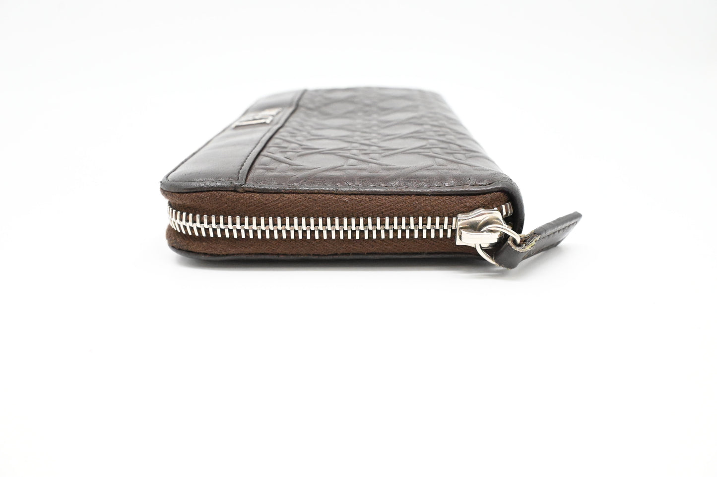 Dior Long Zippy Wallet in Brown Leather