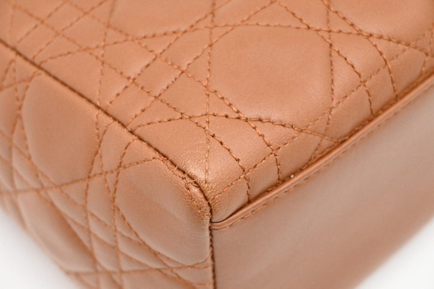 Dior Lady Dior Medium in Brown Cannage Leather