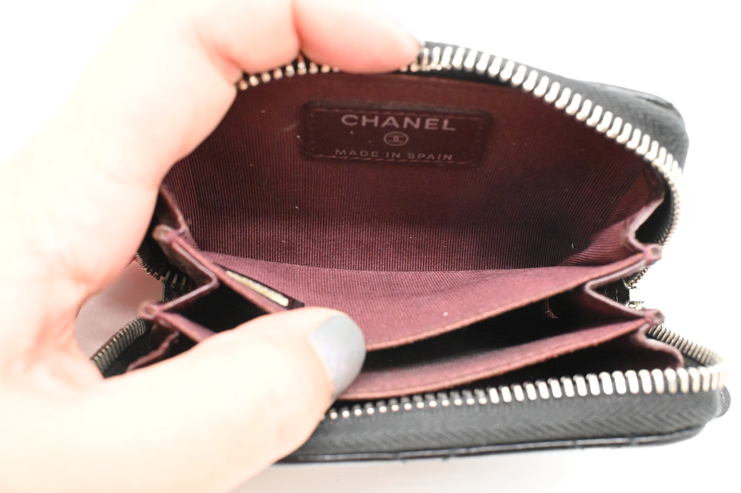 Chanel Compact Zippy in Black Caviar Leather