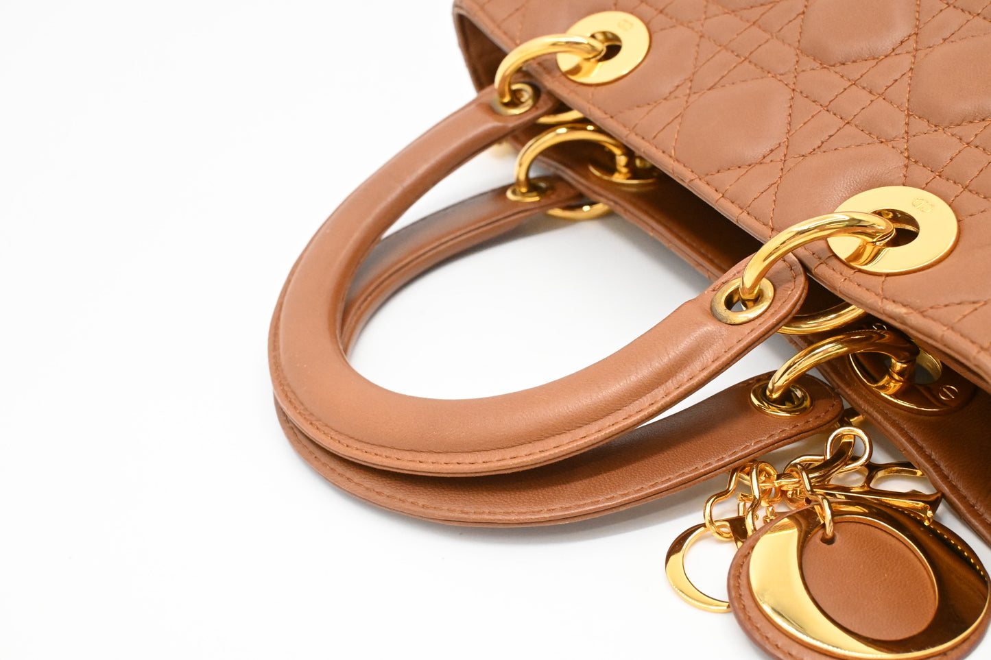 Dior Lady Dior Medium in Brown Cannage Leather