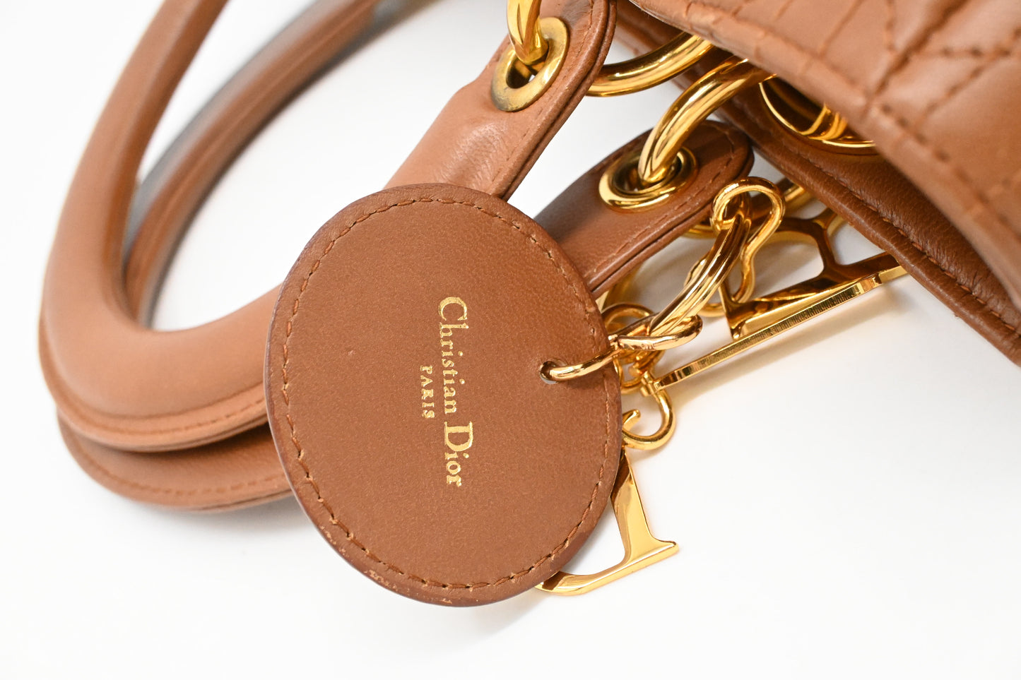 Dior Lady Dior Medium in Brown Cannage Leather