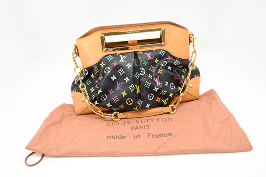 Louis Vuitton Judy MM in Black Multicolor Monogram Canvas