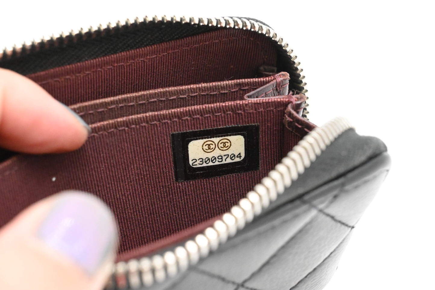 Chanel Compact Zippy in Black Caviar Leather