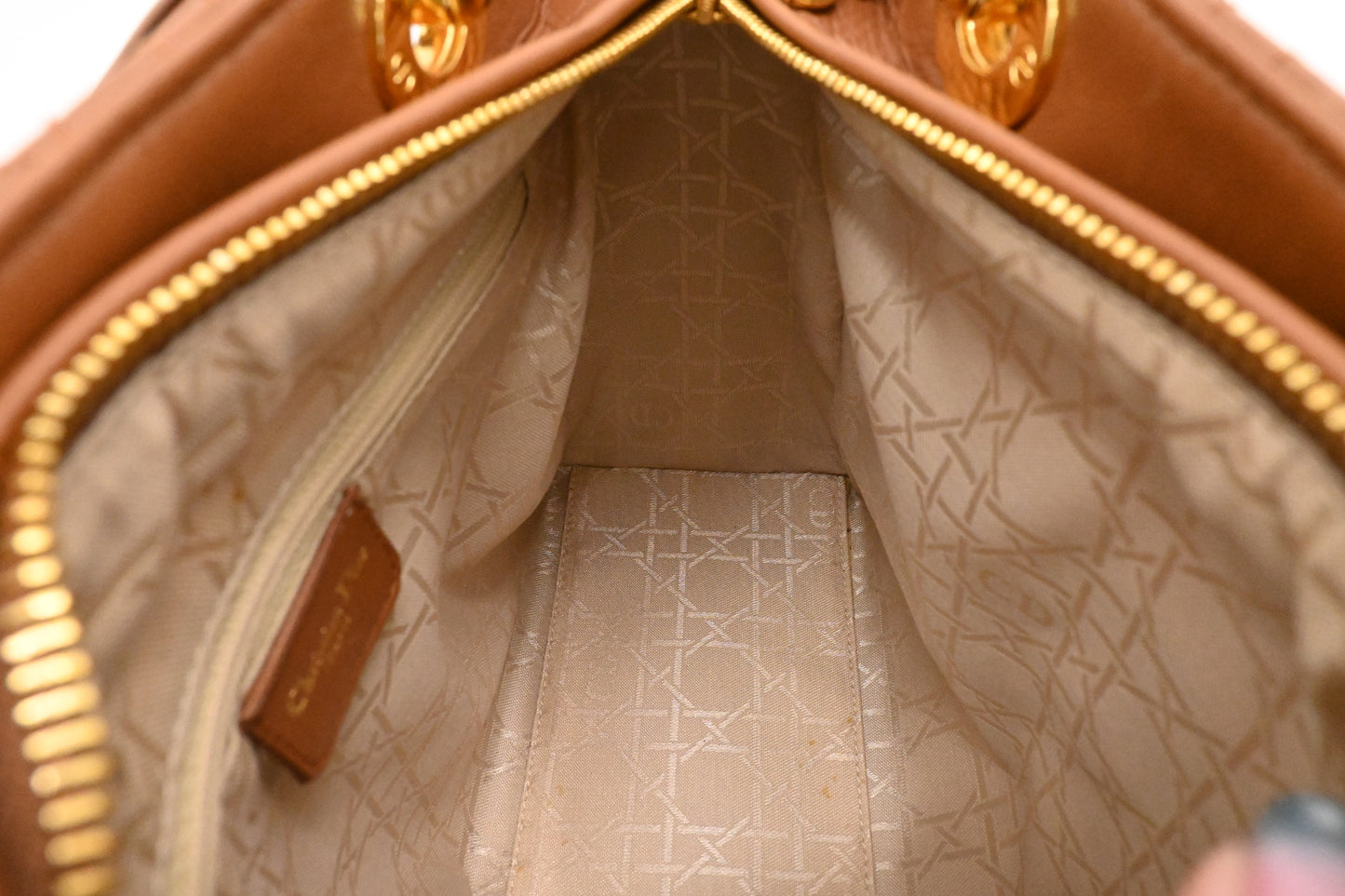 Dior Lady Dior Medium in Brown Cannage Leather